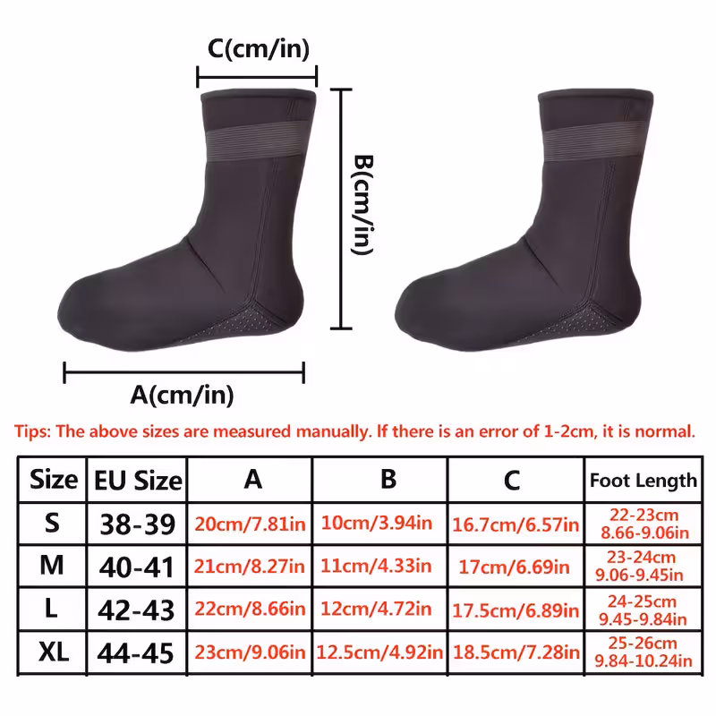 Neoprene Socks 3mm, Sand Socks Surf Booties Dive Boots, Water Socks for Women & Men M — image 4