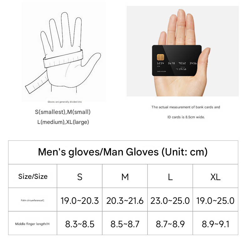 S Dark Brown Premium Men's Genuine Sheepskin Leather Driving & Cycling Gloves โ image 3