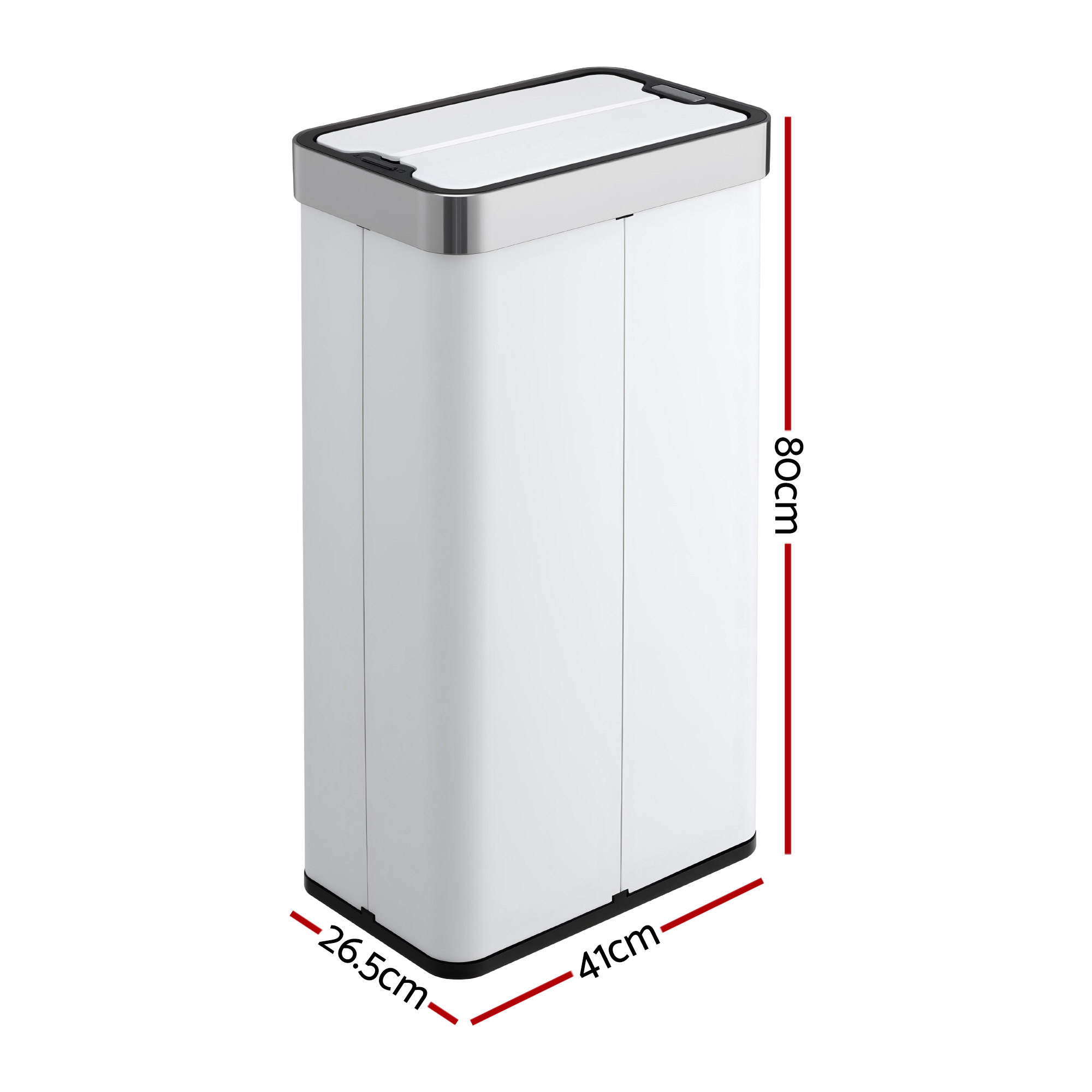 Devanti Rubbish Bin 70L Automatic Sensor Kitchen Bin, Slim Smart Garbage Can Touchless Rectangular with Liner Holder, Fully Closed Lid for Bedroom, Bathroom โ image 2