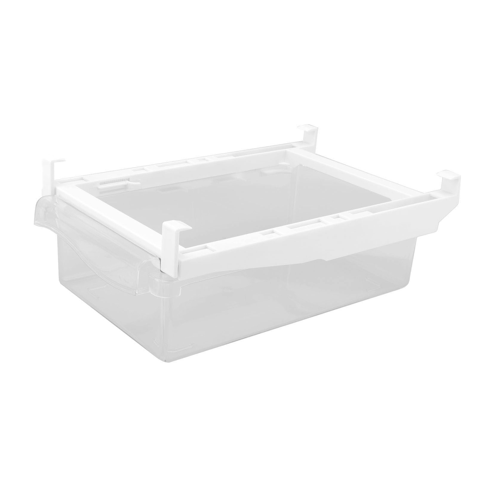 Refrigerator Organizer Bins Extended Handle Spring Lever BPA Free 1 Grid Hanging Fridge Drawer Organizer for Food Fruit Vegetable Box — image 3
