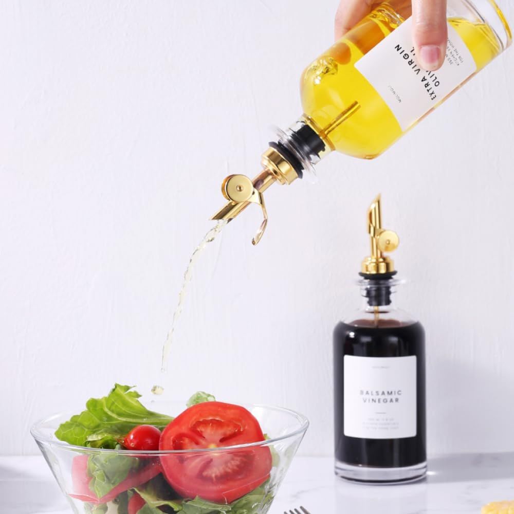 4PCS Liquor Pour Spout Made of Stainless Steel with Automatic Anti-Oxidation Mechanism, Bottle Pourers for Alcohol, Olive Oil — image 4