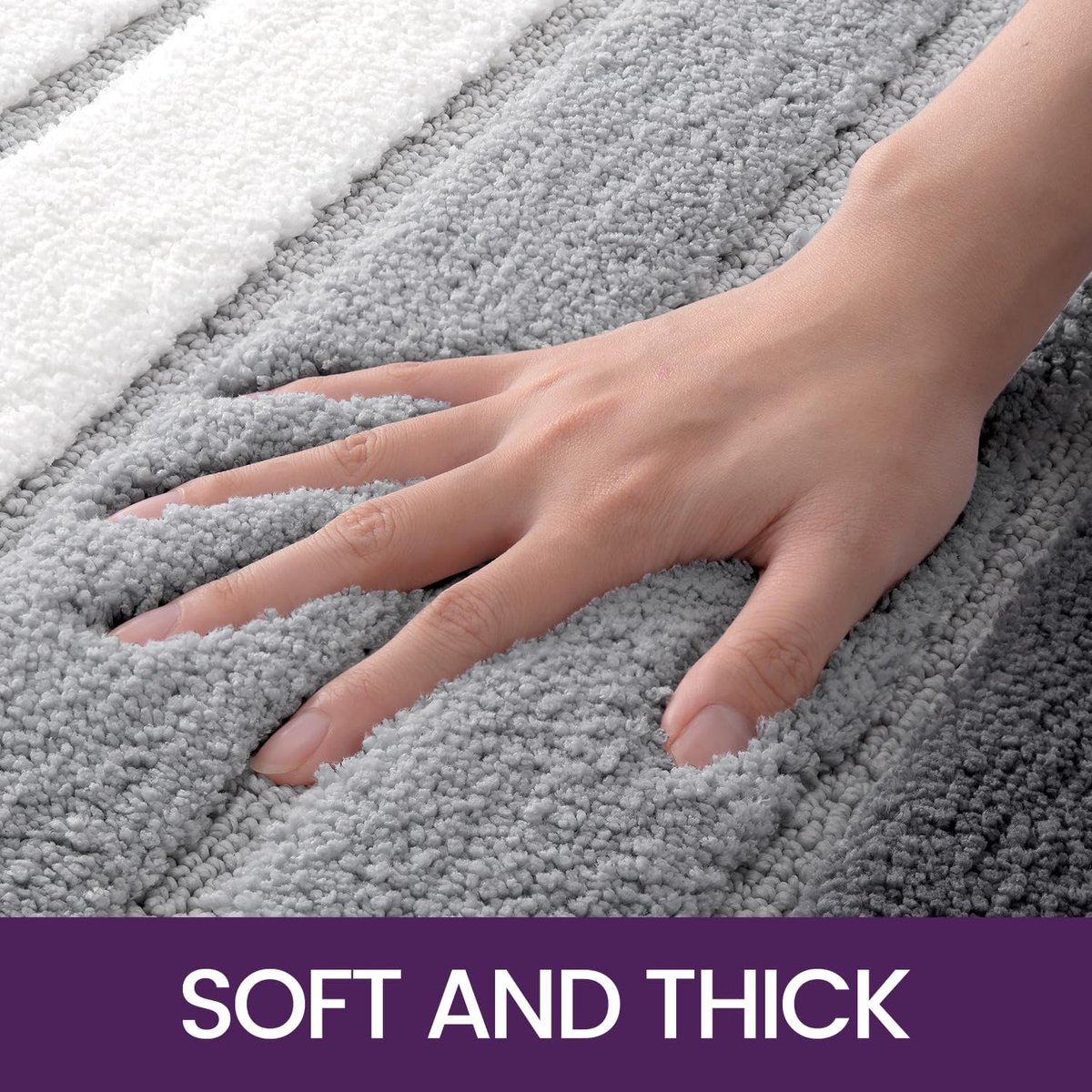 Living room carpet - Bathroom carpet - Non-slip bath mat - 40 × 60 cm - Absorbent underlay - Machine-washable carpet with soft water microfiber - Suitable for — image 2