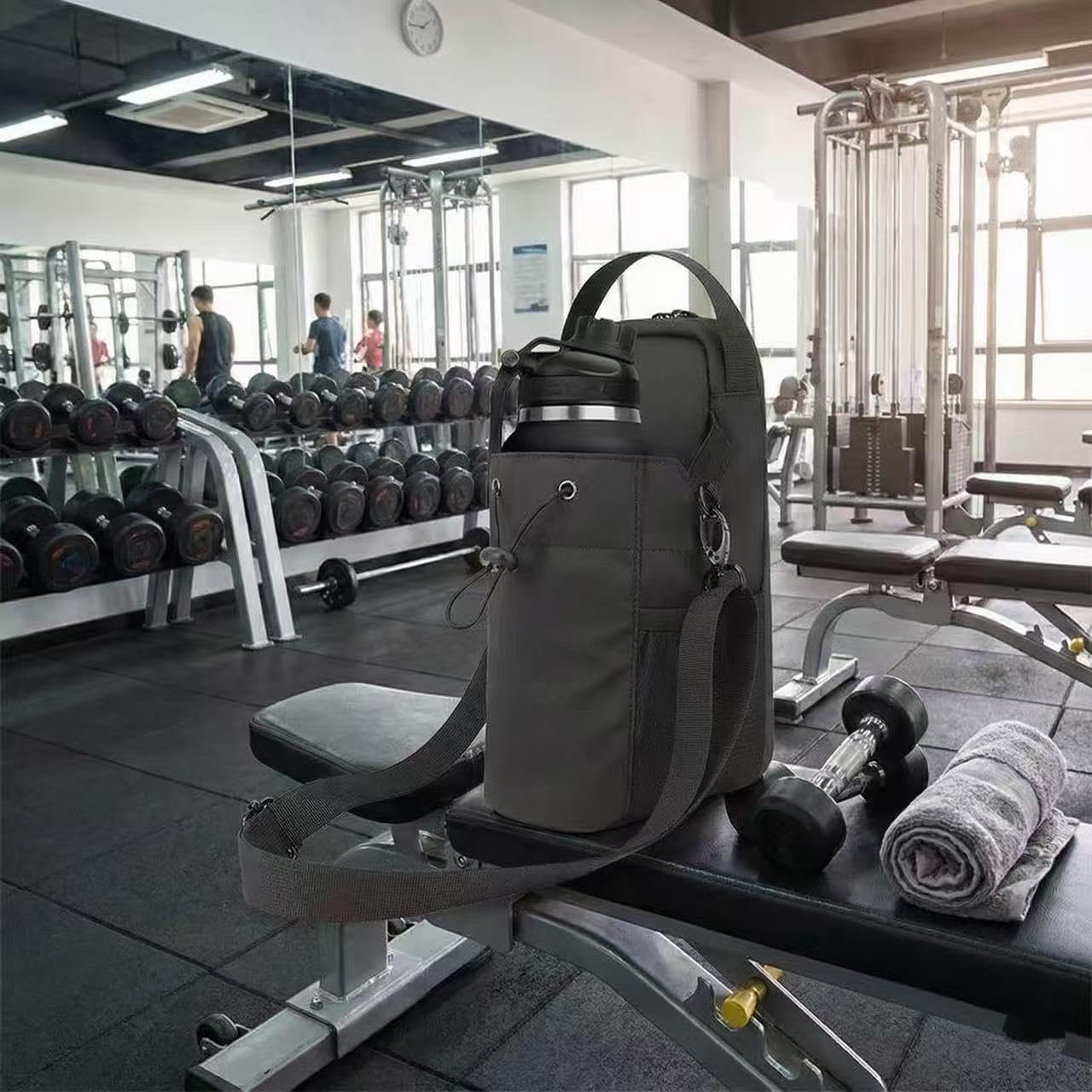 Magnetic Sports Bag - Water-resistant Fitness Tote - Portable Unisex Gym Travel Bag - Black โ image 2