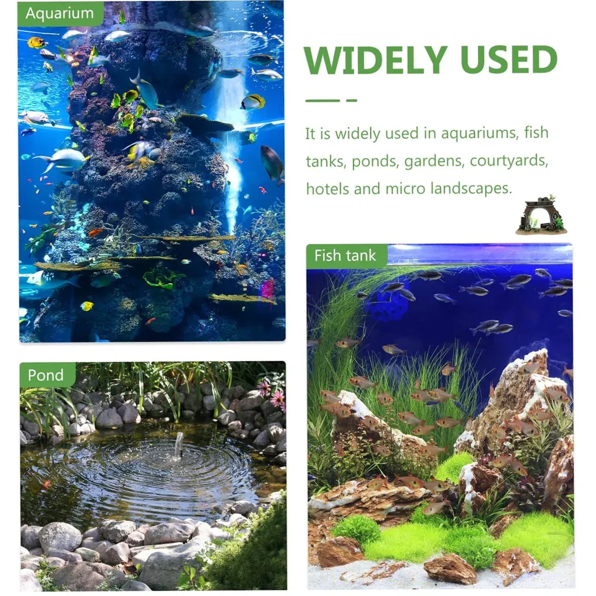 Fish Tank Landscape Archway Door Plate Decoration Fish Shrimp Shelter Aquarium — image 6