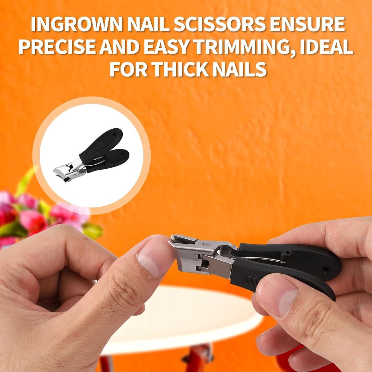 Wide nail clippers 78 x 19 cm - Anti-splash angled nail clippers with wide opening - Nail clippers for hands and feet - Pedicure and manicure tool for men and โ image 3
