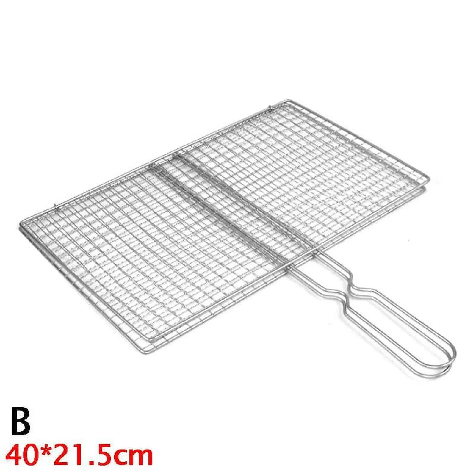 Non-Stick Fish Grilling Basket Metal Handle Barbecue Tool Meat Bacon Net BBQ Rack Grill Outdoor Steel Accessories