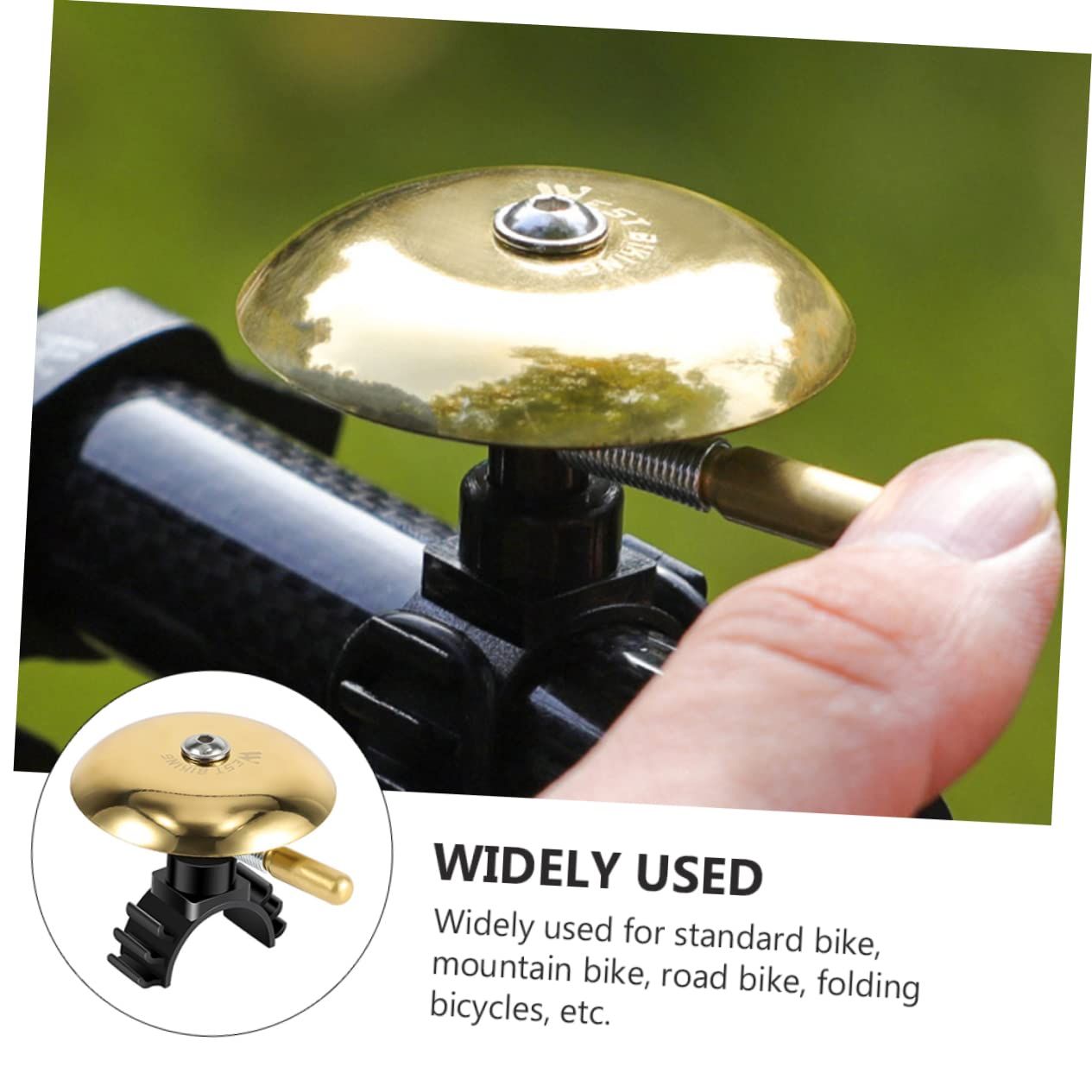 Bicycle Zhongshan Road Dead Speed Retro Bell Horn Riding Accessories Copper Bell, Bicycle Clock Restoration Ancient Clock — image 4