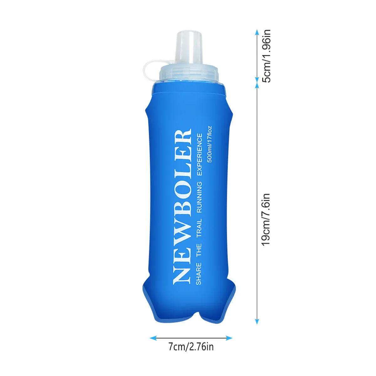 Sports Folding Soft Water Bottle Running Portable Outdoor Large Mouth Hydration — image 3