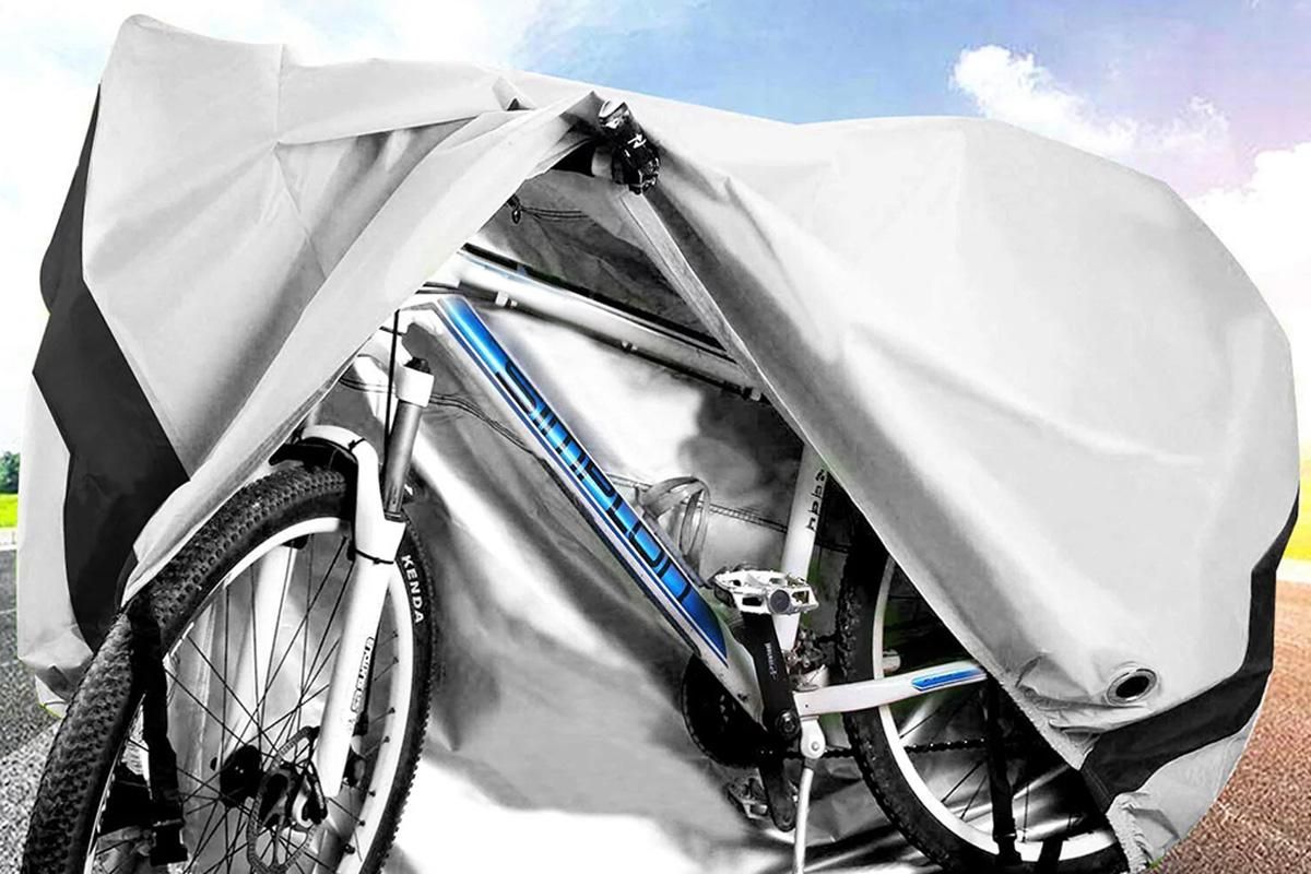 210D Waterproof Bike Cover with Lock Hole for Outdoor Storage - M — image 2