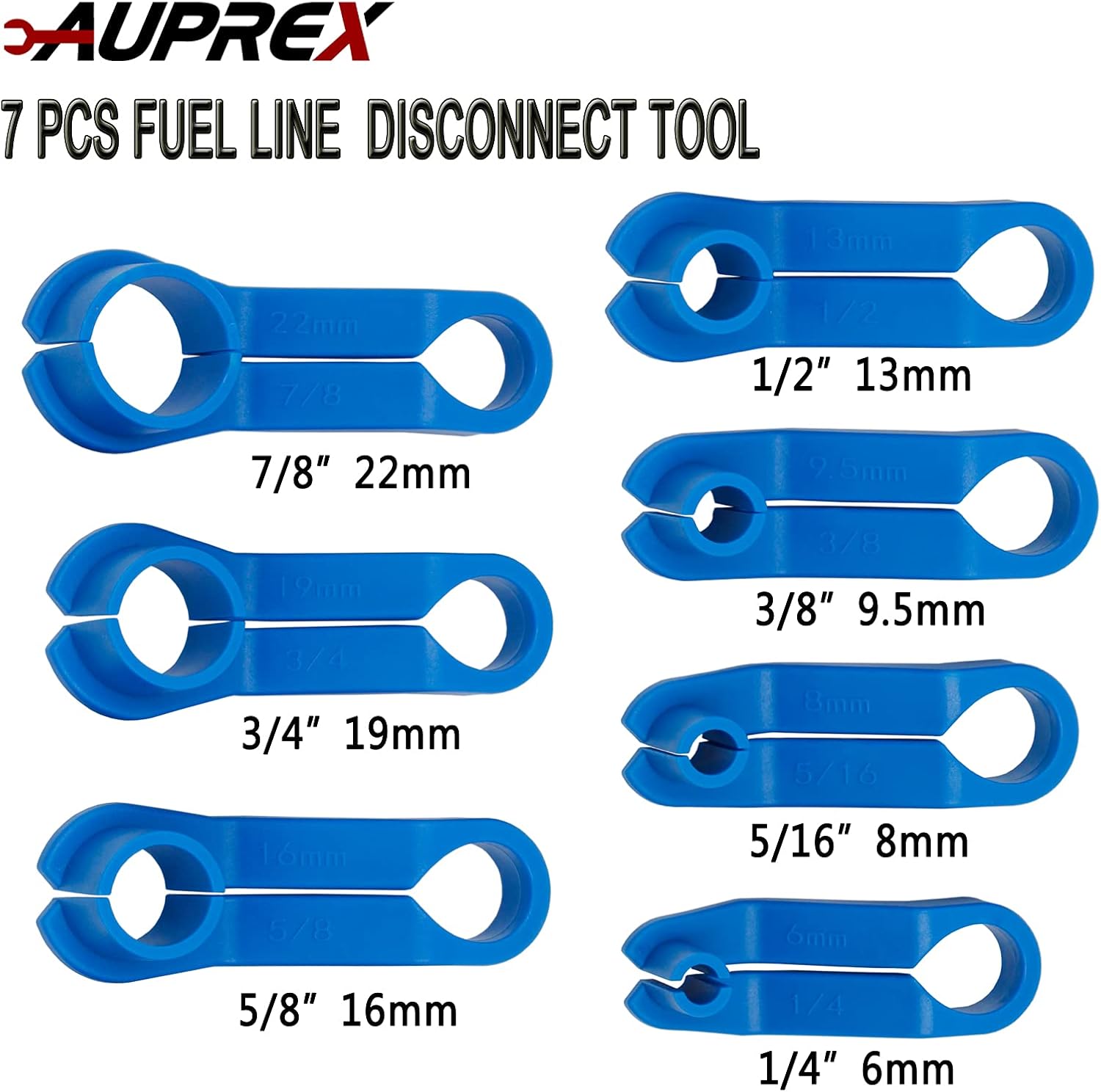 7PCS AC Fuel Line Disconnect Tool Set for Most Ford/GM/Chrysler/Mazda,Includes 1/4 5/16 3/8 1/2 5/8 3/4 7/8 Inch Transmission Oil Cooler Line Quick Disconnect — image 2