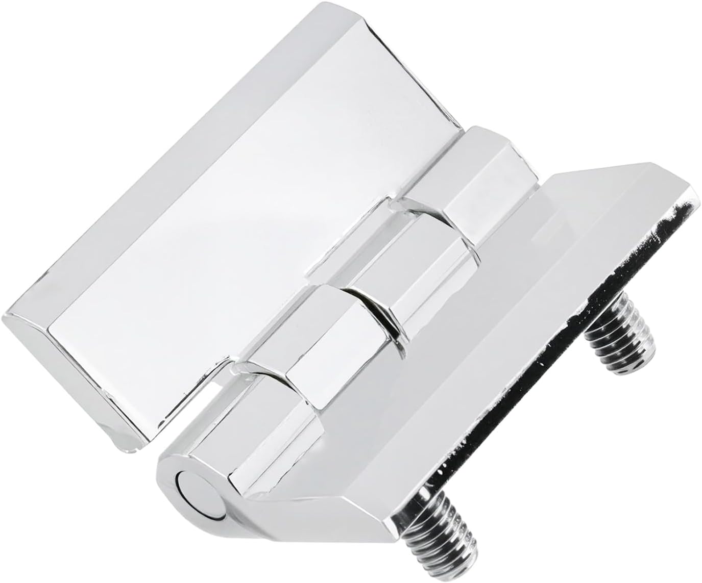 Cabinet Hinge Zinc Alloy Door Hinges with Screw Bolts Polished Chrom Silver Butt Hinge for Electrical Distribution Boxes 2" x 2" - 2pcs — image 3