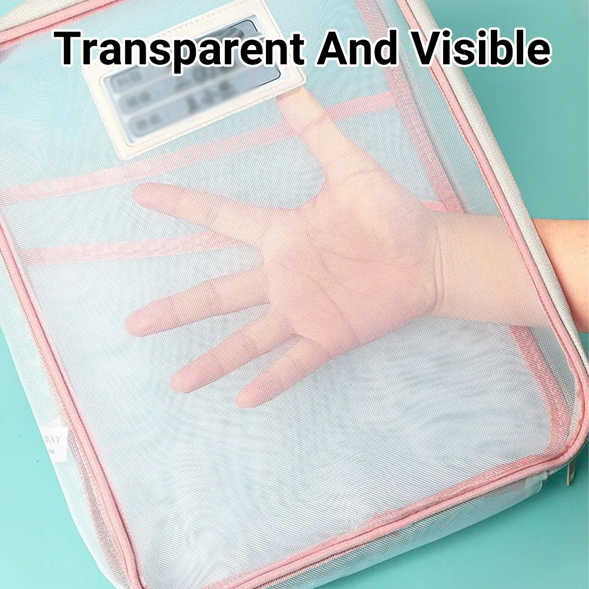 4PCS A4 Clear Zipper File Storage Bags Large Capacity for Documents Books Papers — image 5