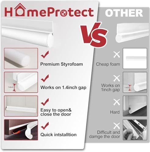 2Pack Door Draft Stopper Weather Stripping Door Seal Under Door Sweep Block Cold Air Gaps Front Soundproof Draft Blocker for Bottom of Door Suitable — image 2