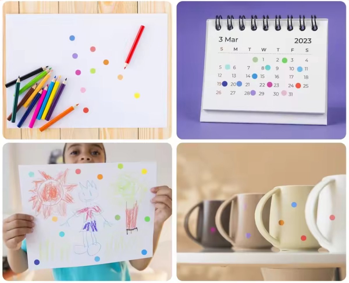 Round stickers - Small dot stickers 6mm for Bullet Journal - 2750 pieces — image 5