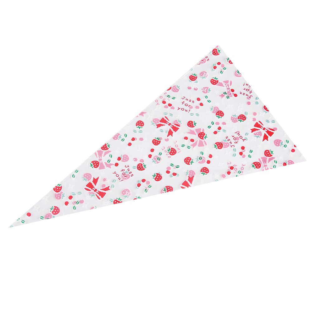 50 Clear Cone shaped Treat Popcorn Bags Treat Bags Cellophane Candy Bags with twist tie Cherry โ image 6