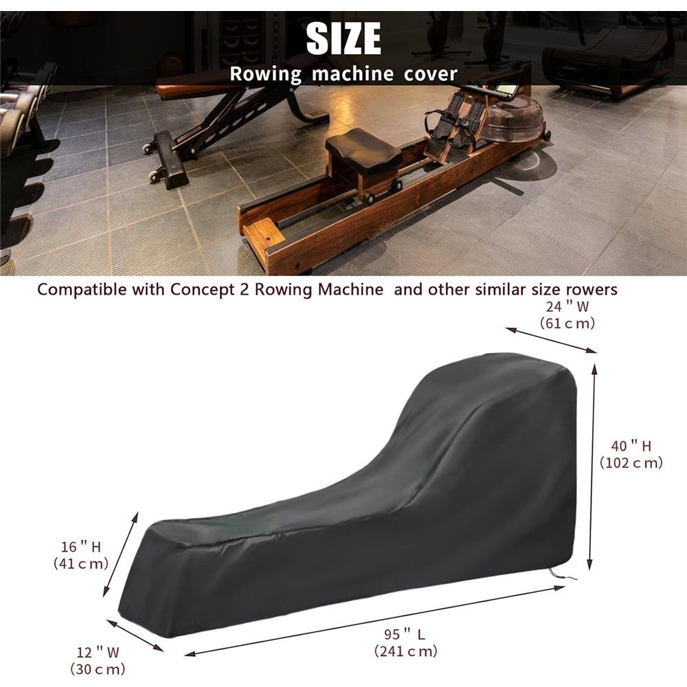 Rowing Machine Cover, Rower Outdoor Cover for Rowing Machine Waterproof Row Machine Cover for Hydrow Rowing Machine, Dustproof Fitness Equipment Protective — image 3
