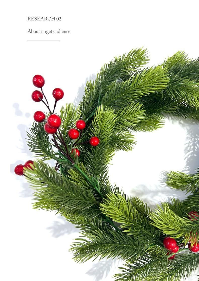 Christmas Artificial Pine Needle Red Berry Decoration — image 3