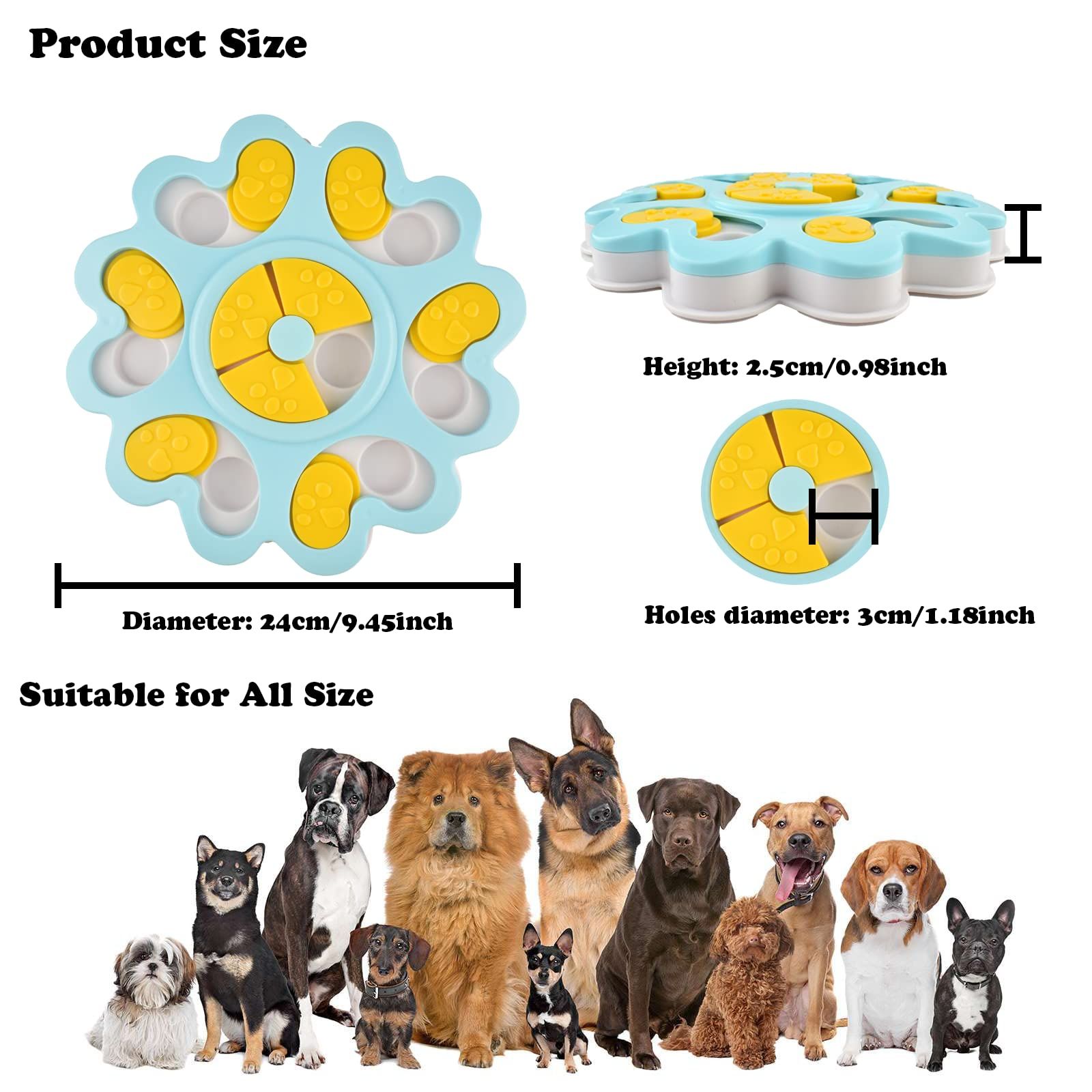 Puzzle Toys for Smart Dogs Treat Dispensing Mental Stimulation Toys Dog/Cat Puzzle Feeder Dog Enrichment Toys Interactive(Flower) — image 2