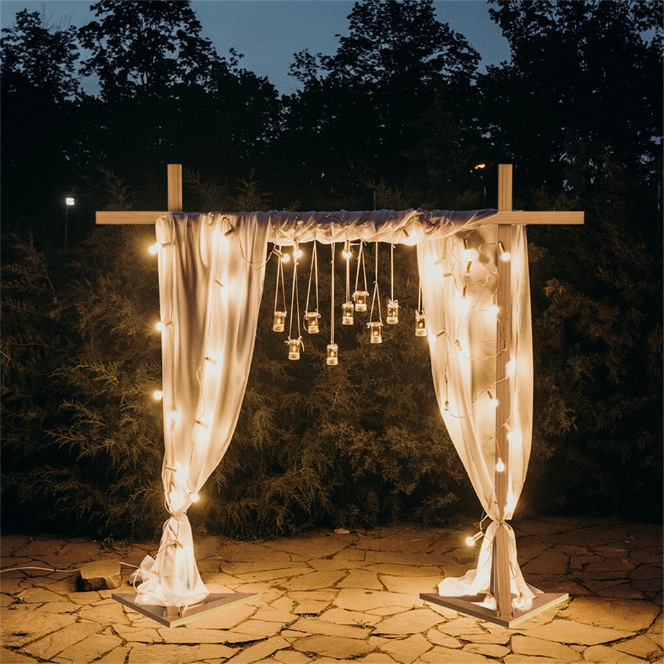 Heavy Duty Square Wedding Arch Wooden Backdrop Stand Balloon Floral Arch Frame โ image 5