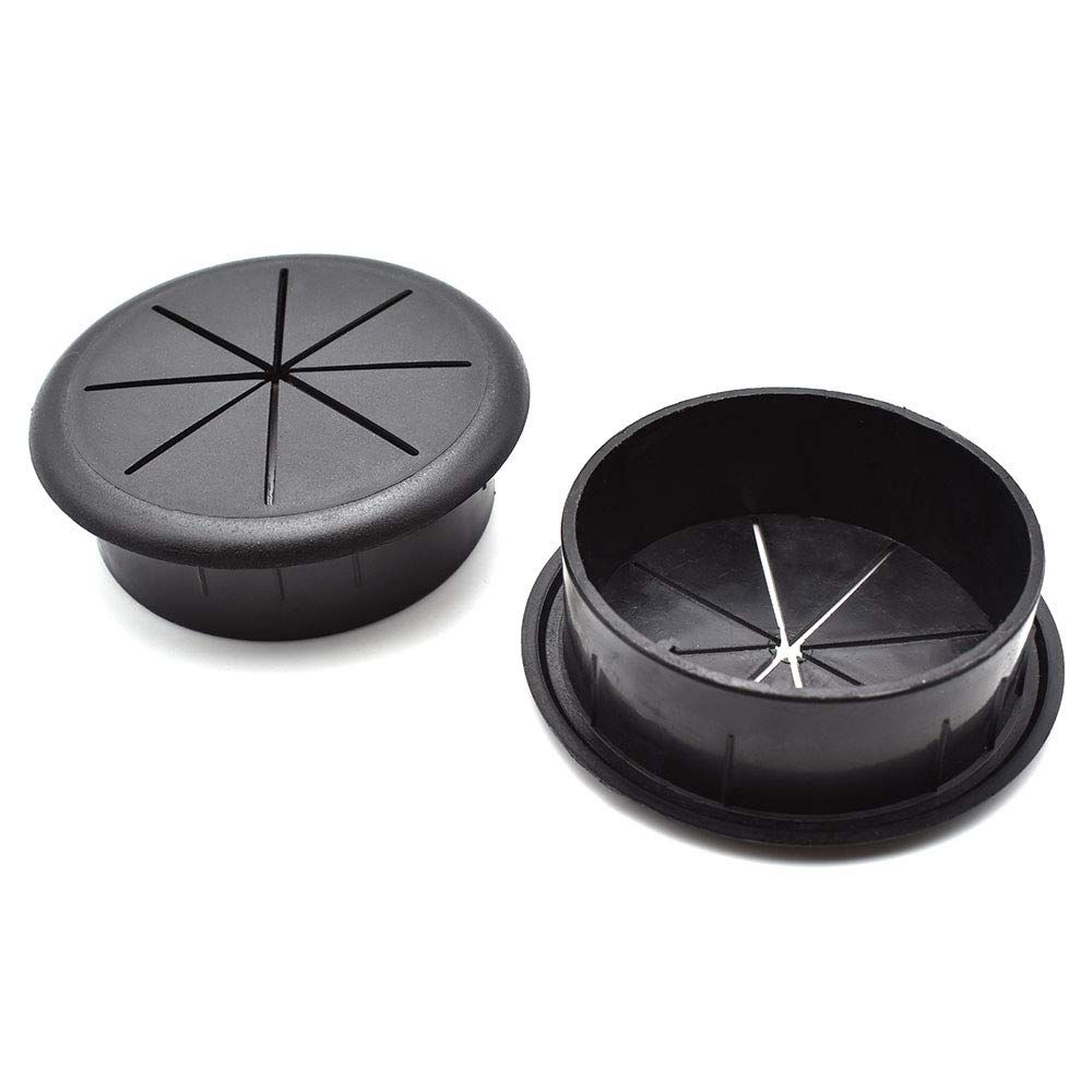 2pcs 2 Inch (50mm) Flexible Desk Grommets Wire Cord Hole Cover Cable Organizer for Desktop Equipment Wiring Management and Protection โ image 3