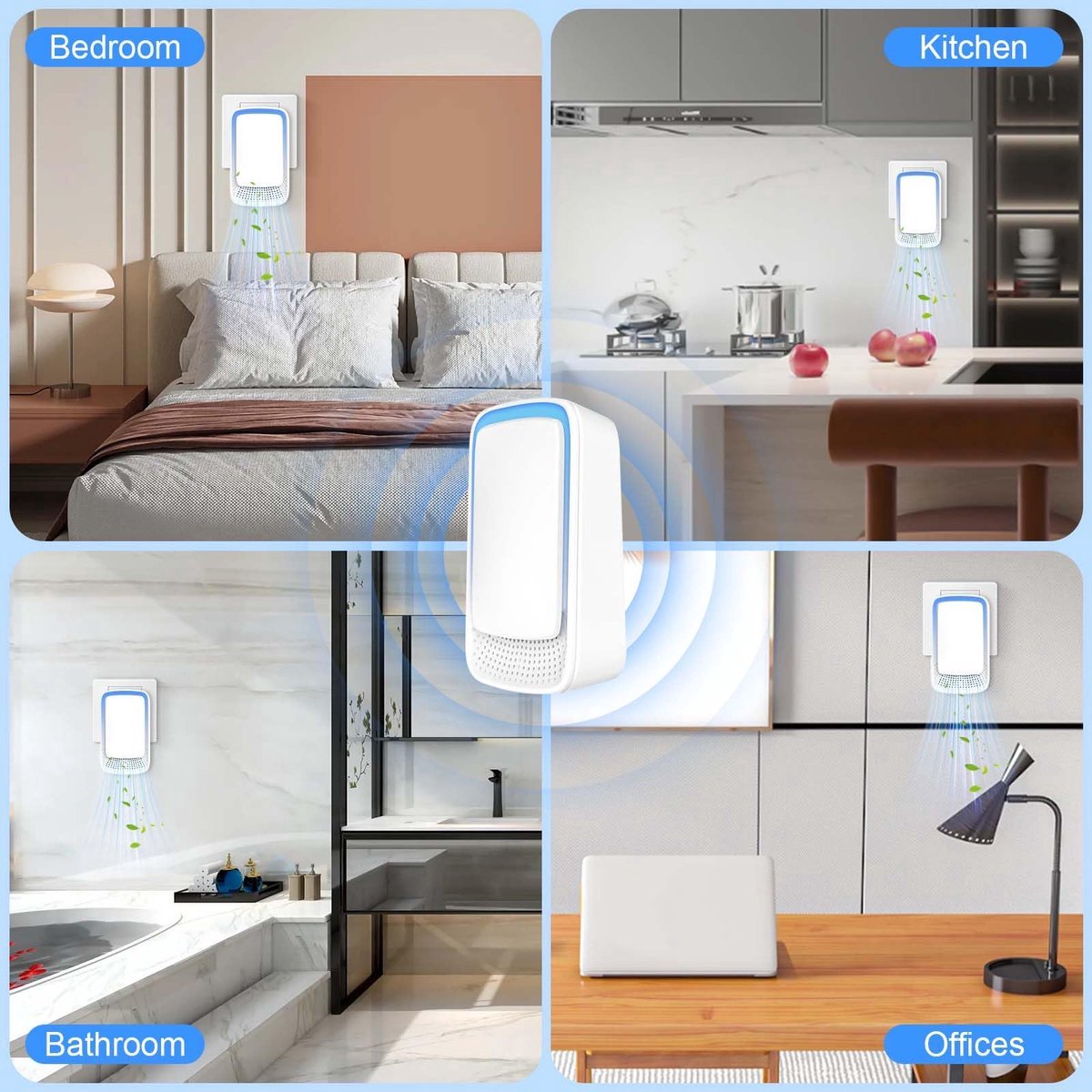Air Purifier - Pack of 4 Plug-in Negative Ion Air Purifiers - Negative Ion Air Purifier - Home Air Purifier - Negative Ion Air Purifier - Deodorizer — image 4