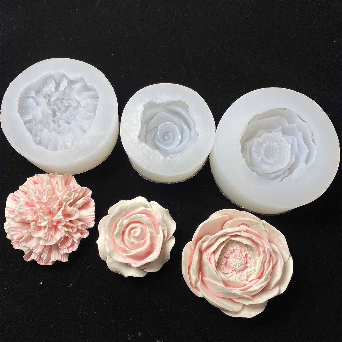 Silicone Flower Mold DIY Epoxy Plaster Candle Soap Model 3-transparent 15-771 โ image 2