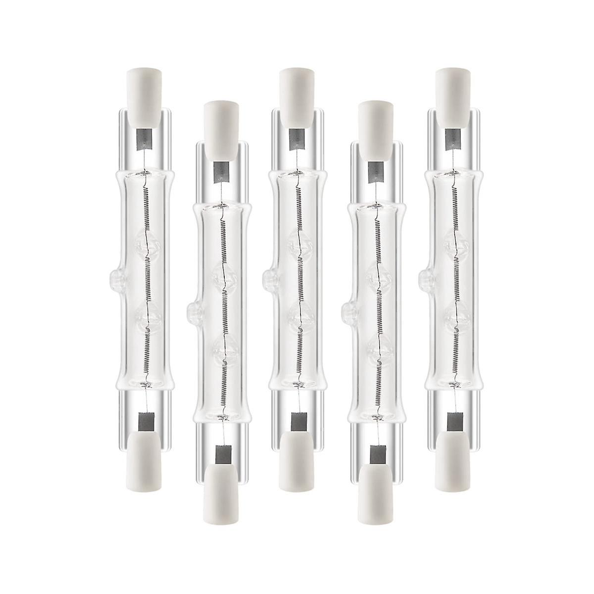 5-pack R7s 118mm 300W 220V—240V, R7s Halogen Linear Light Source, Dimmable Halogen Lamp for Construction Works_MGF 200W