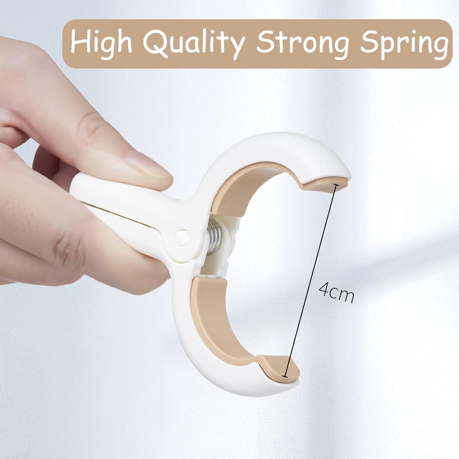 6 Pack Plastic Clothes Pins with Strong Anti-Rust Springs,Heavy Duty Beach Towel Clips,Laundry Clothespins to Keep Your Towel — image 2