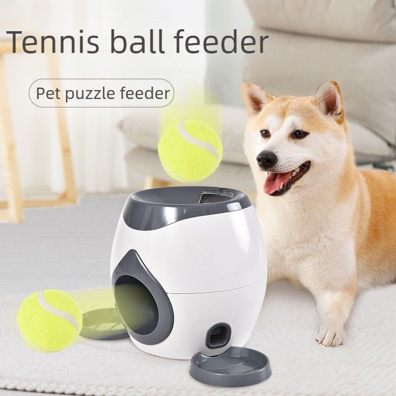Pet Feeder with 2 Tennis Balls & 1 Spoon-Green — image 3