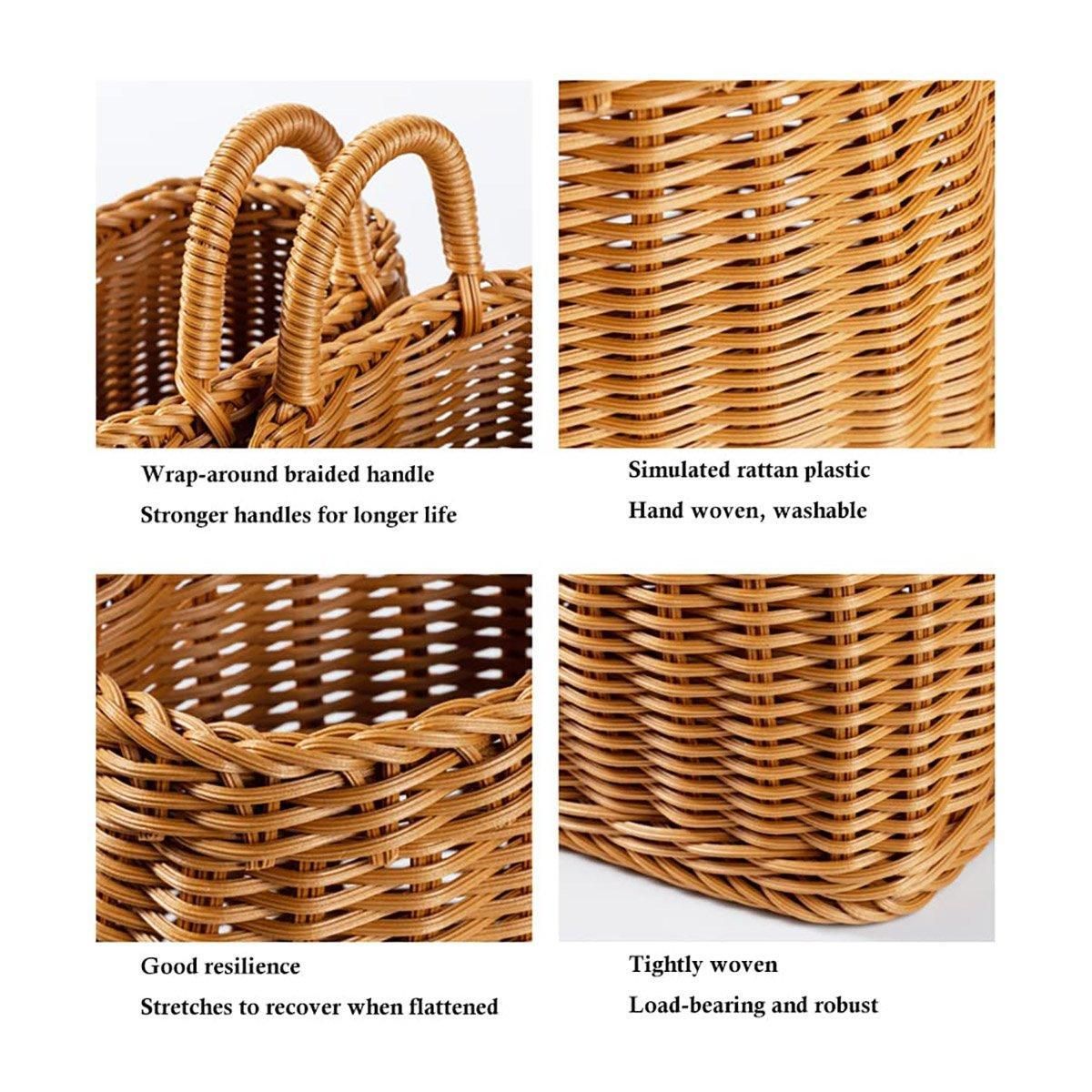 Vintage Wall Hanging Basket Kitchen Storage Basket Small Flower Basket Organizer - 12cm — image 6