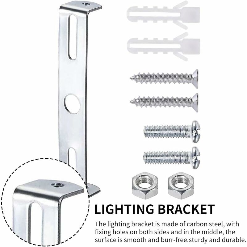 4 Pack Ceiling Light Fixture, Ceiling ROse, Chandelier Silver Universal Light Holder With Screws And Nuts, Carbon Steel — image 4