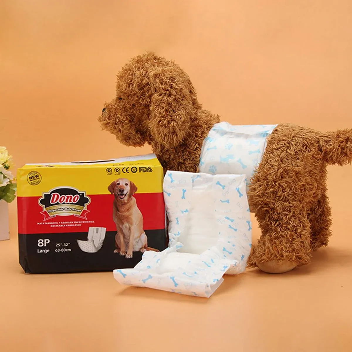 Male Dog Diapers Physiological Pants for Dogs Leakproof Diaper Pants Male Pets - XS-14PCS — image 5