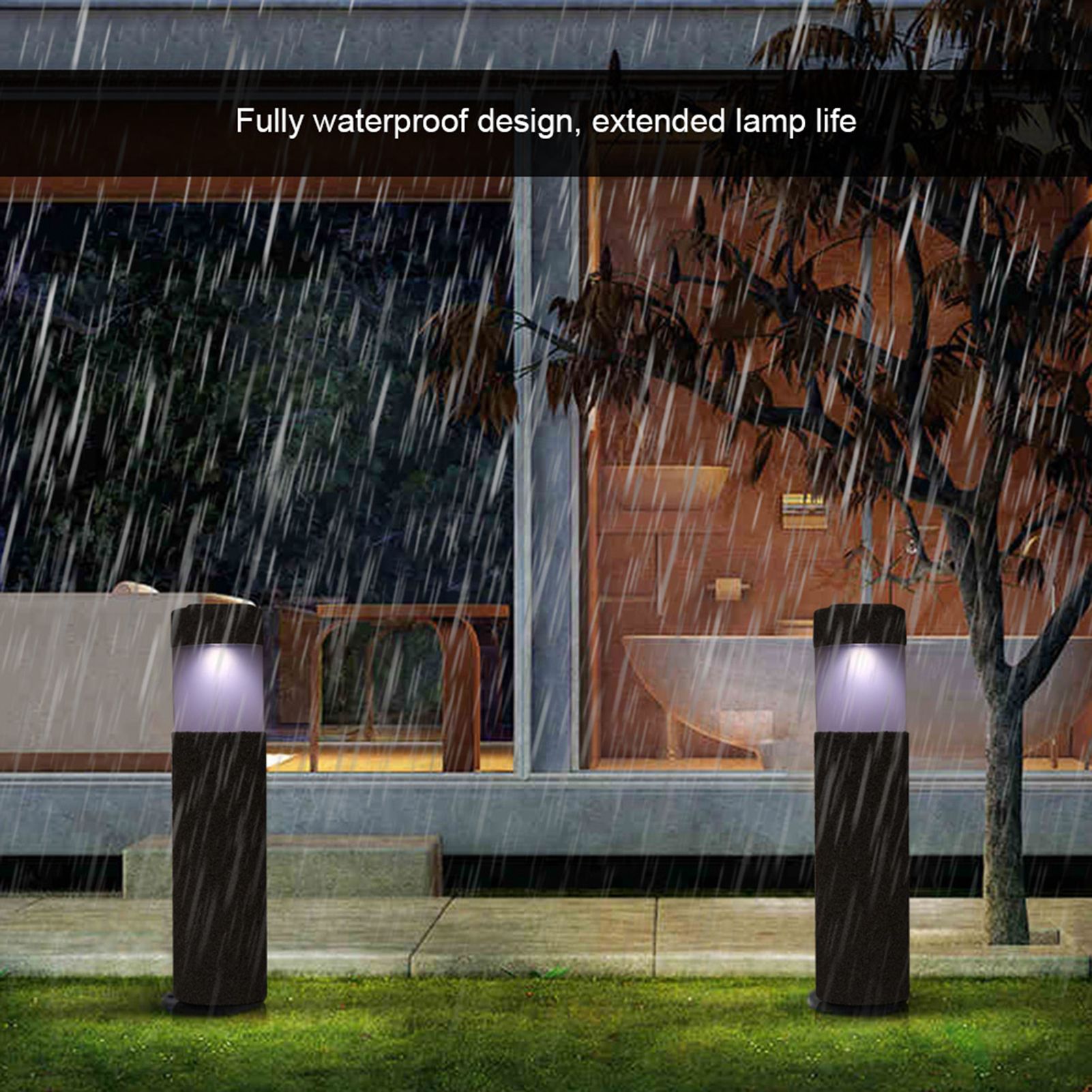 Ideal Waterproof Solar Power LED Light for Garden Path Courtyard Stone Lamp — image 4
