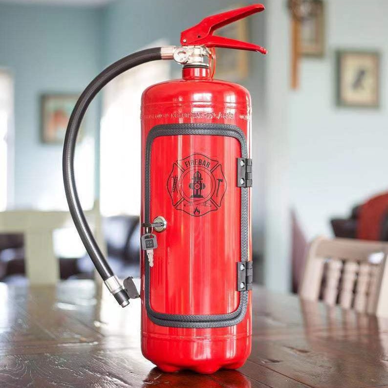 Fire Extinguisher Minibar Wine Cabinet Perfect Gift for Men black โ image 2