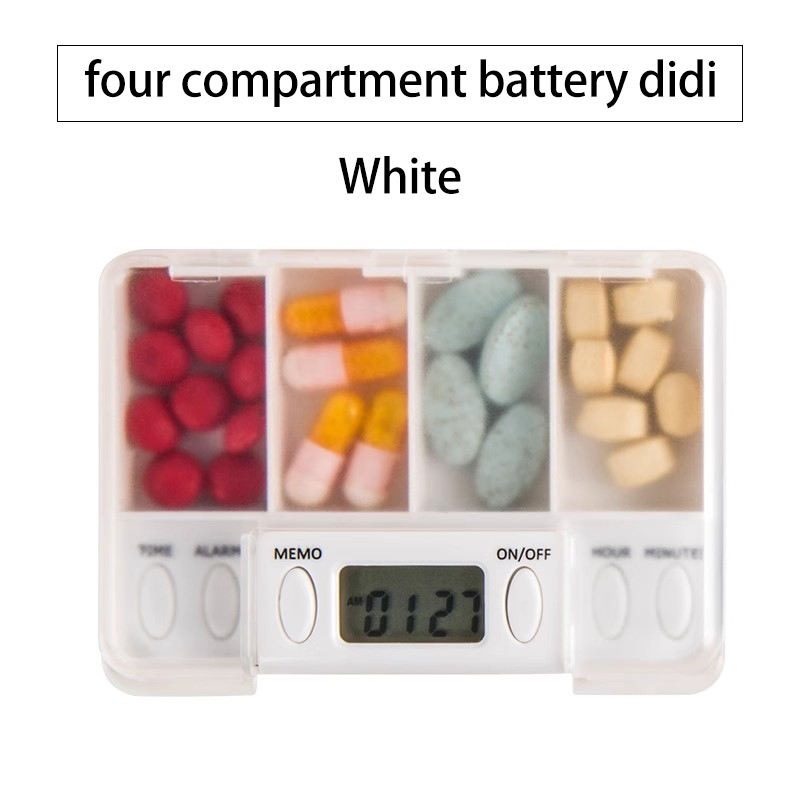 Travel Pill Organizer with Alarm and Digital Timer, Portable Medicine Tablet Dispenser Case, Blue — image 4