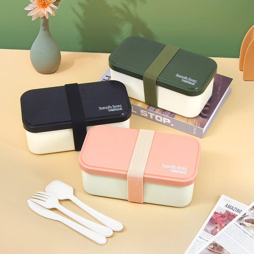 Eco - Friendly Lunch Box - Portable with Compartments(pink) โ image 2