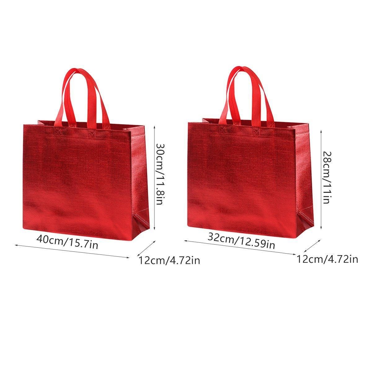 25PCS Embossed Non-Woven Tote Bag Fashion Shopping Gift Packaging Bag - Black-40*30*12cm โ image 4