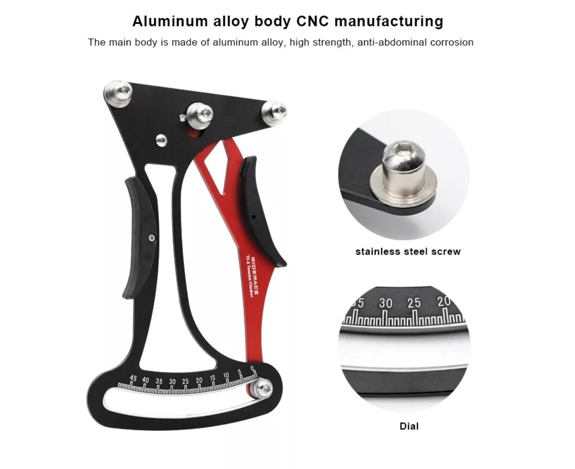 Professional Wheel Spoke Meter Precise Calibration Labor-Saving CNC Process Aluminum Alloy Spoke Tension Meter Cycling Supplies - Black โ image 5