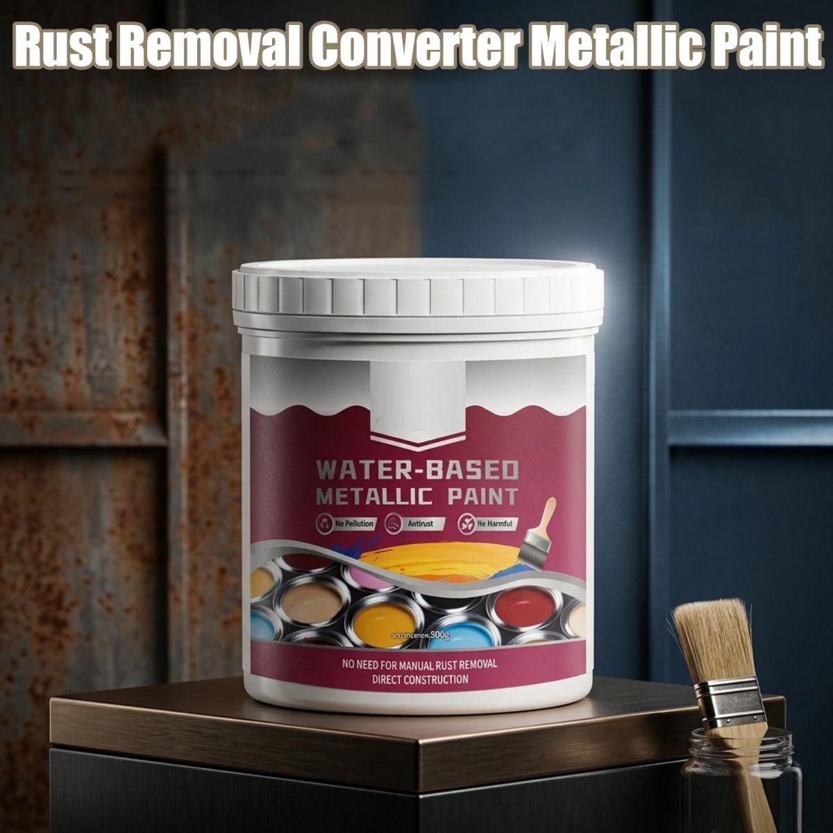 Rust Removal Converter Metallic Paint, Anti-Rust Metal Paint, 2-In-1 Rust Converter & Metal Primer โ Perfect for Trailers, Fences, Gates, Railings โ image 3