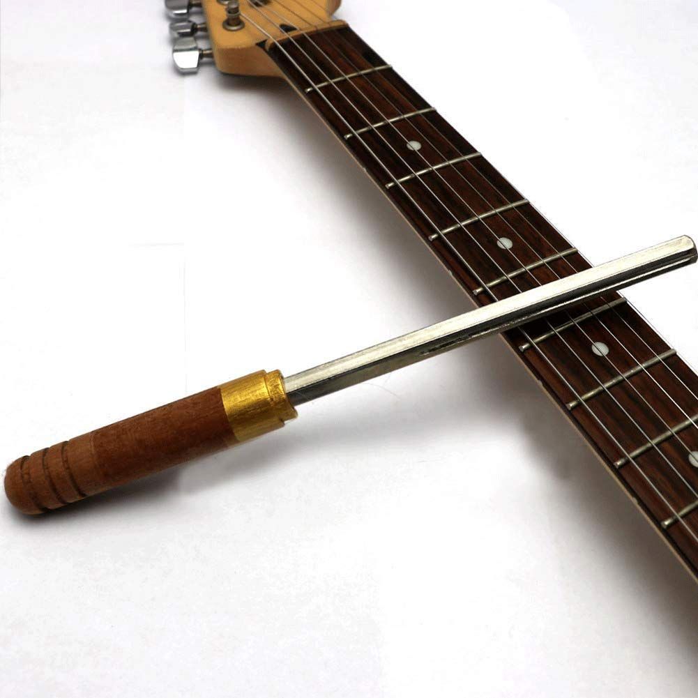 Guitar Repair and Musician Tools, Three sided File Polishing Set Hexagonal File+Gasket Guitar Bass Repair Instrument Tool — image 2