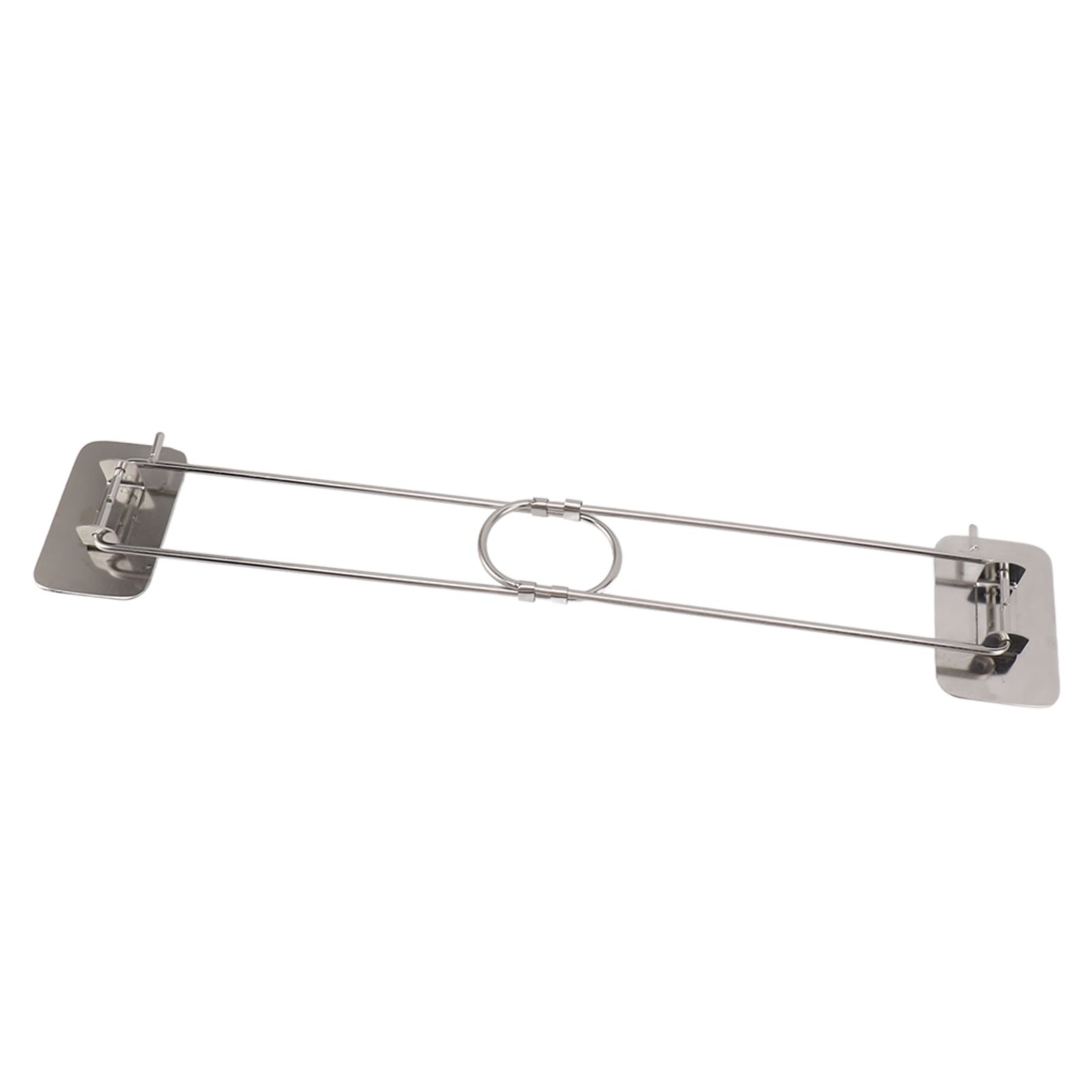 RV Corner Storage Bar Stainless Steel Adjustable Steel Rod with Hook for Securing — image 2