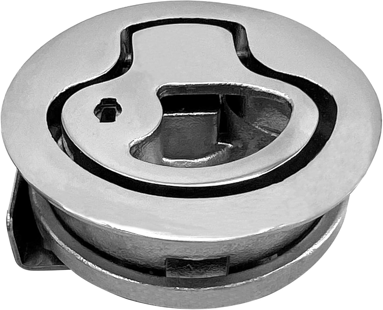 Boat Latches Stainless Steel 2", Latch Hatch Round Pull Marine Flush Locking Lift Handle Deck — image 3
