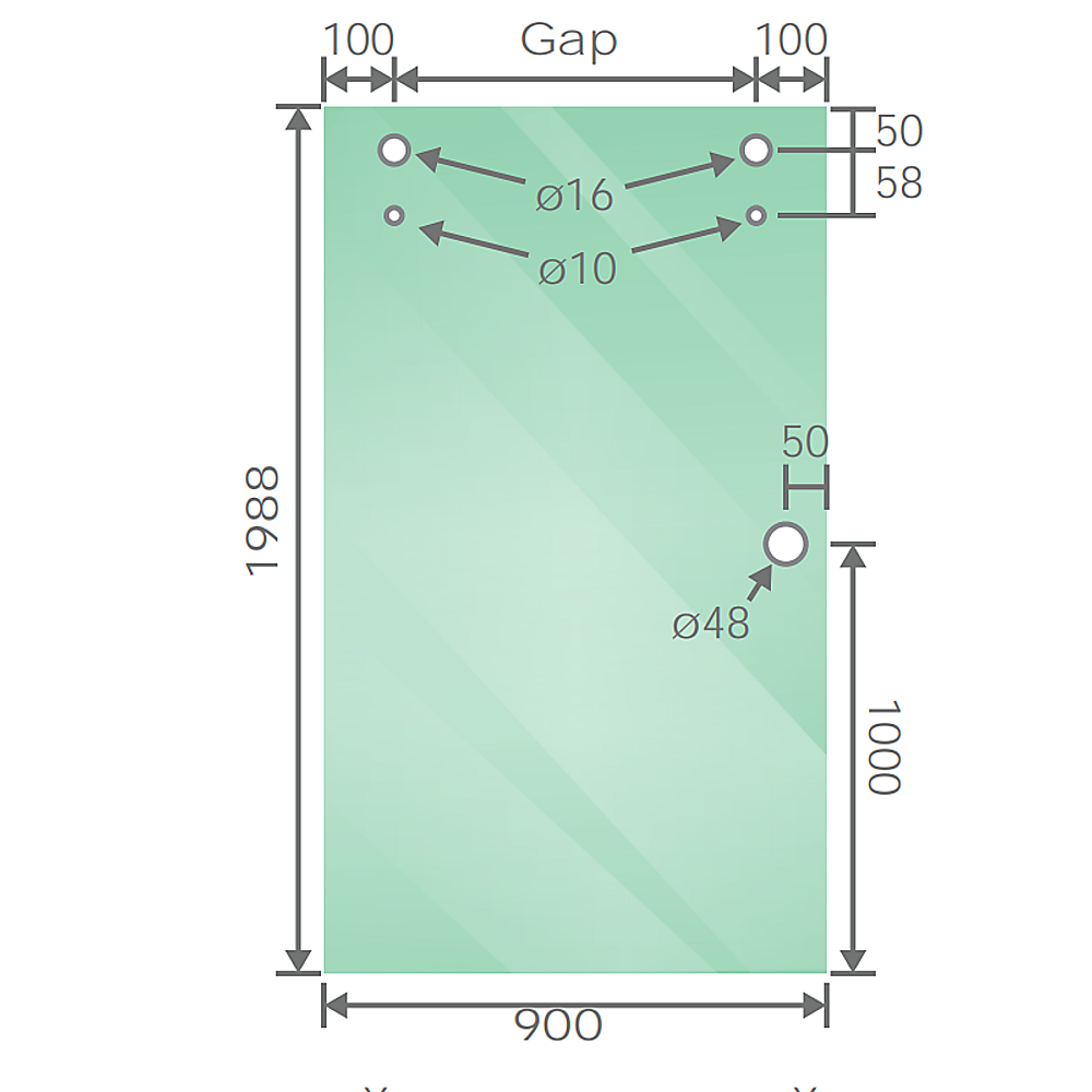 170x100cm Frameless Glass Sliding Corner Shower – With Gunmetal Rail and Wall Channel for Contemporary Bathrooms — image 4