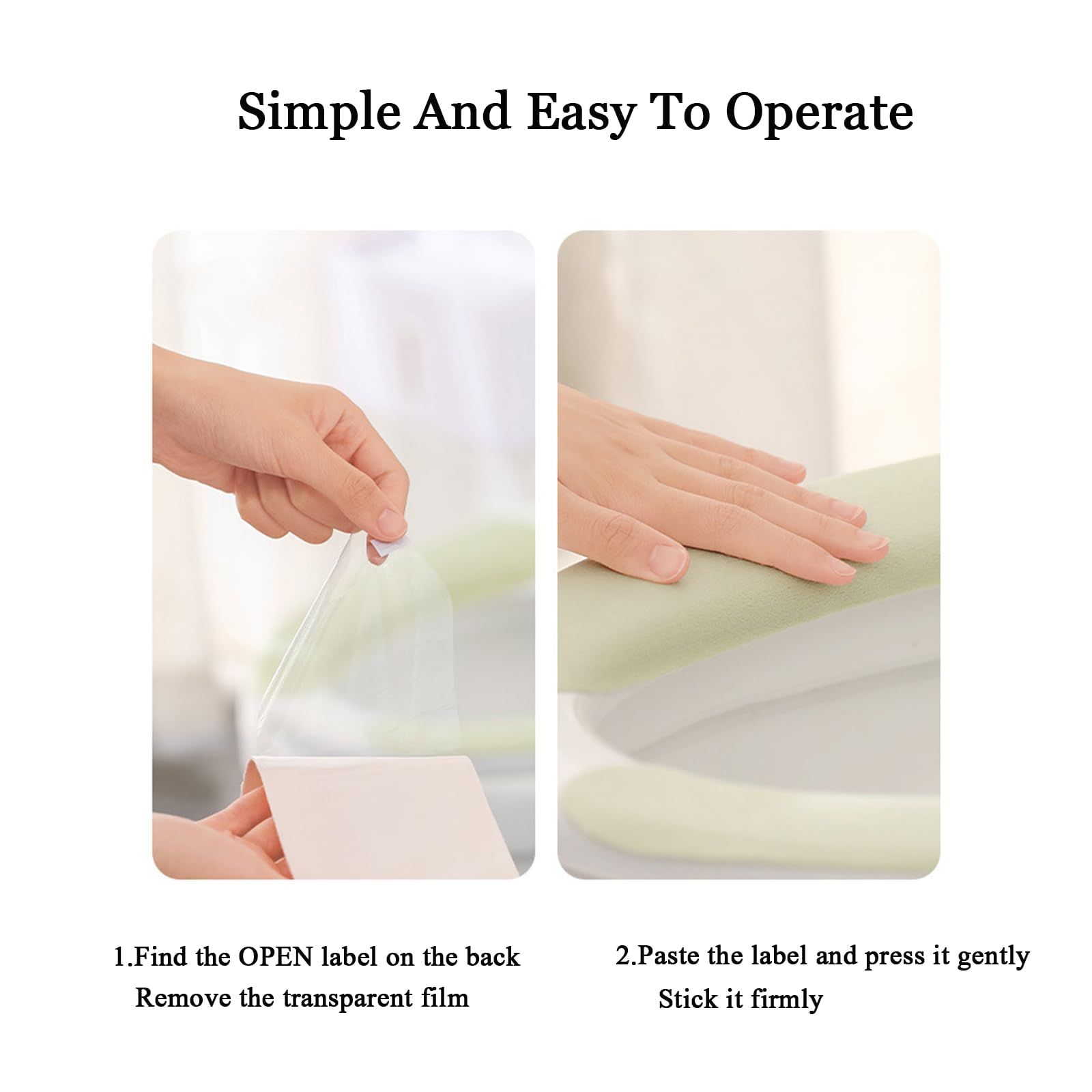 Thick Warm Cushioned Toilet Seat Cover | Stick-On Washable Reusable Toilet Memory Foam Cushion Pad (4pcs) — image 3