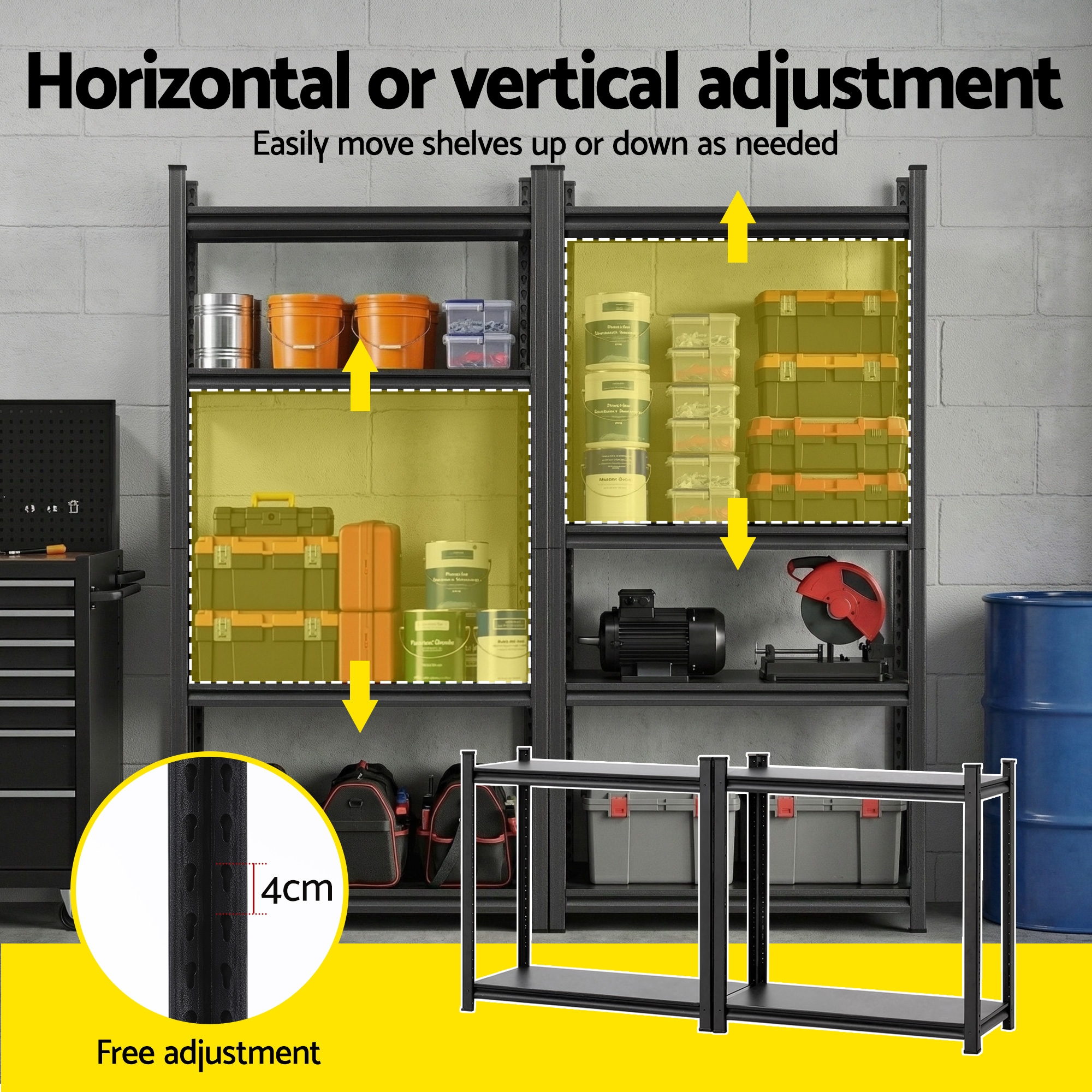 Giantz Garage Shelving 1.8X0.9m Warehouse Rack Storage Shelves Workshop Racks Steel โ image 6
