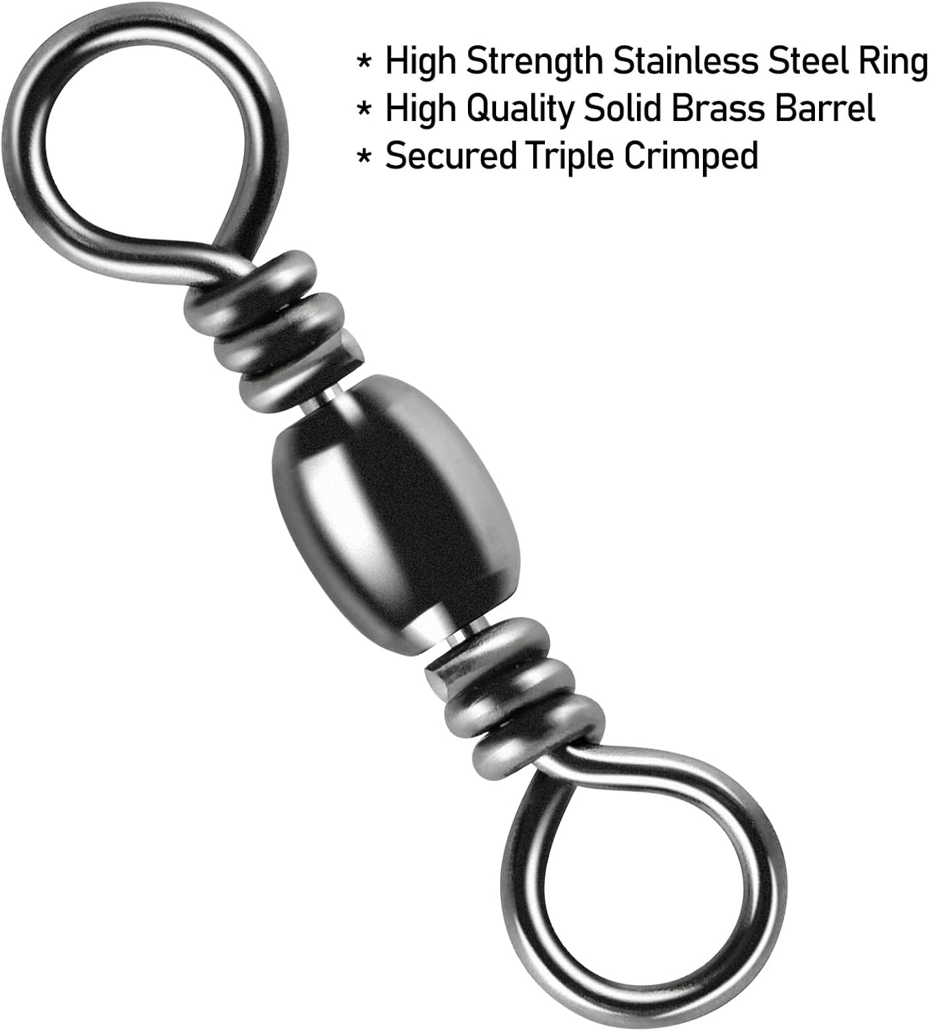 50-Pack Fishing Power Speed Clips 25LB Buy with 100-Pack Barrel Swivels 30LB — image 3