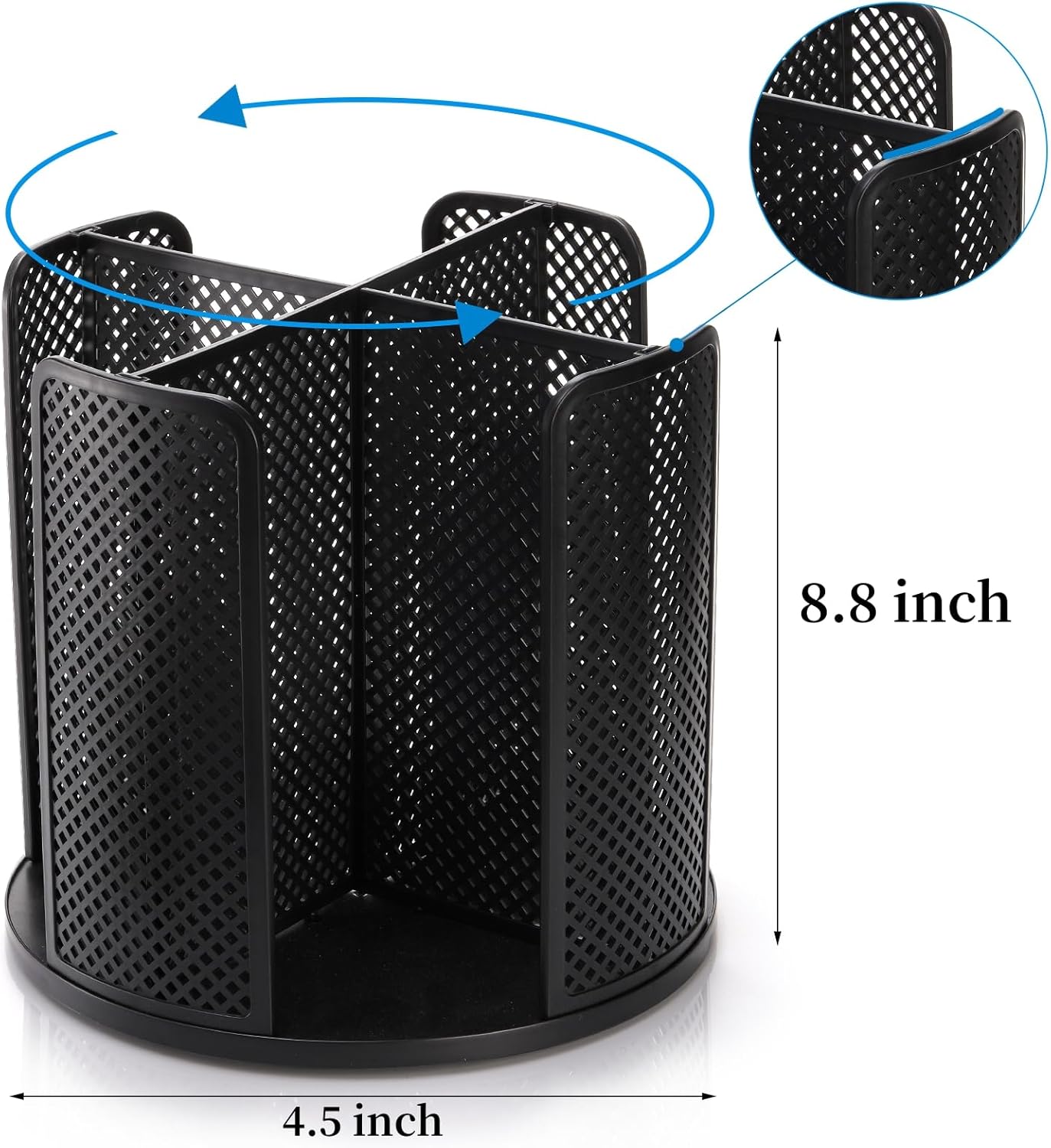 2 Pack Coffee Cup Dispenser, Rotatable 4 Compartment and Lid Holder, Plastic Paper Storage Organizer for Office Restaurant Breakroom Station Bar Buffet Kitchen โ image 2