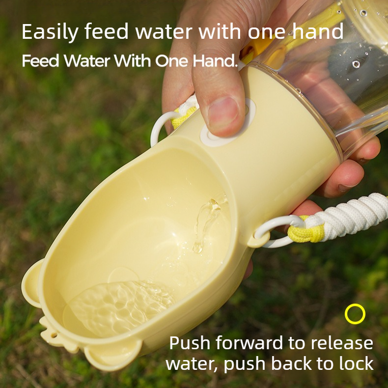 All-in-One Water and Food Pet Travel Cup, Portable Water Dispenser for Dogs and Cats – White — image 2