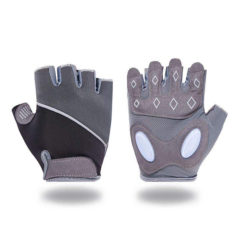 Breathable Fingerless Workout Gloves with Silicone Palm Protection - Anti-Slip Gym Gloves for Men & Women, Weightlifting & Cross Training - G