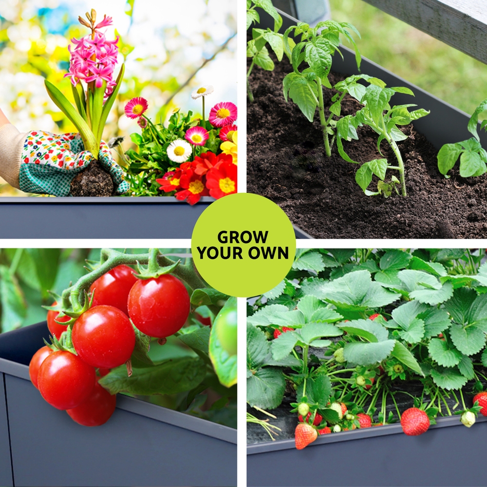 Green Fingers Garden Bed Elevated 100X40X80cm Planter Box Raised Container Herb — image 4